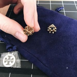 Tory Burch logo earrings